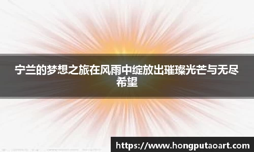 宁兰的梦想之旅在风雨中绽放出璀璨光芒与无尽希望